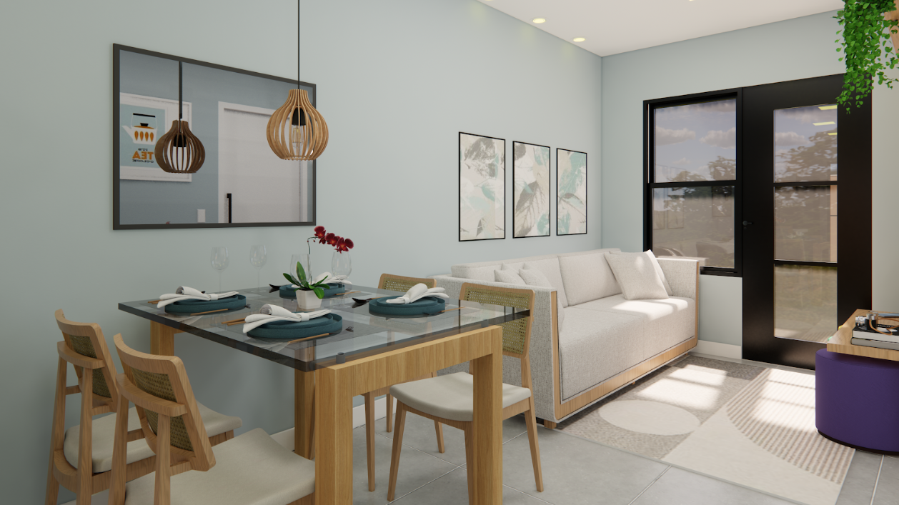 Foto do salão de festas do empreendimento One