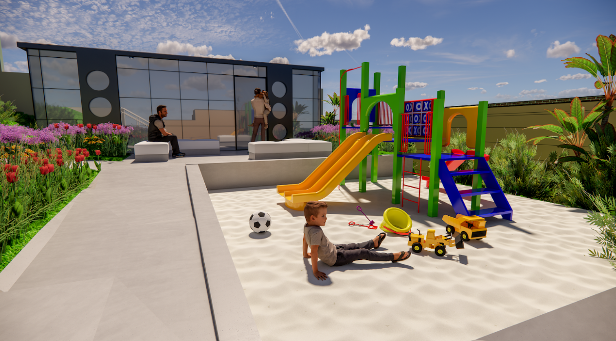 Foto da área de lazer do empreendimento One