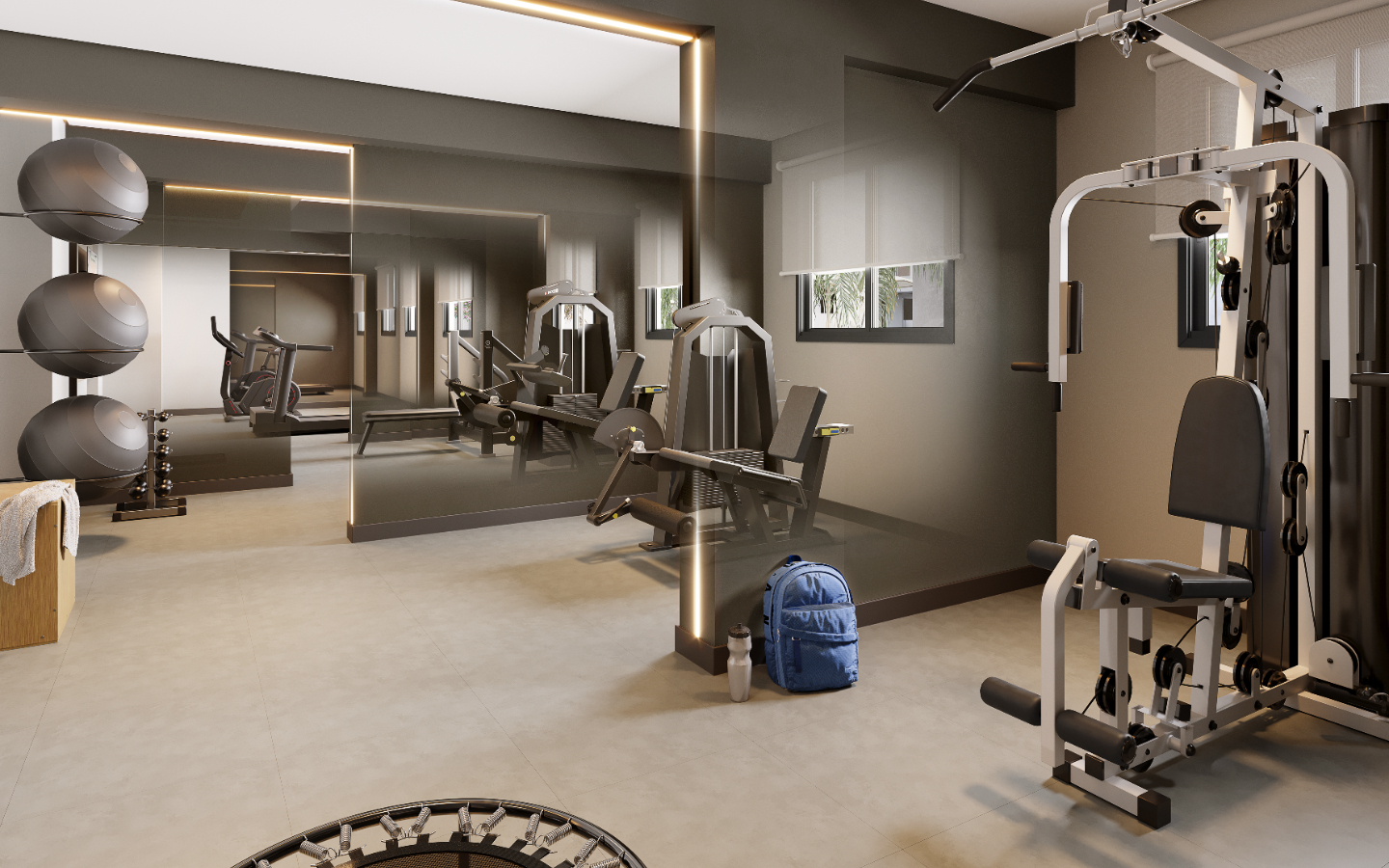 Foto do salão de festas do empreendimento One