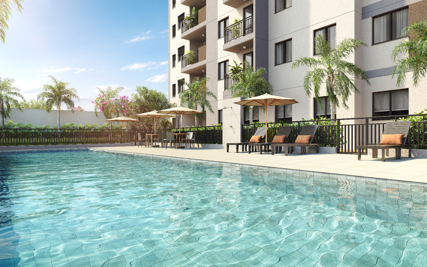 Foto do salão de festas do empreendimento One