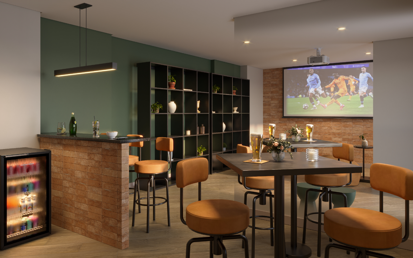 Foto do salão de festas do empreendimento One