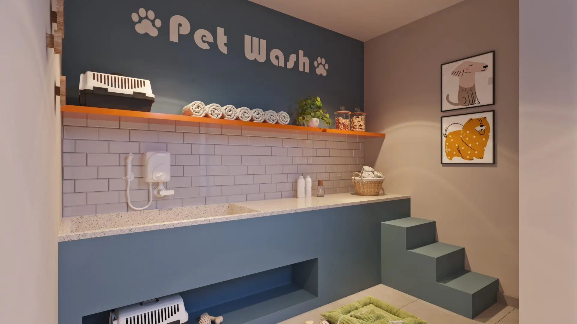 Foto do salão de festas do empreendimento One