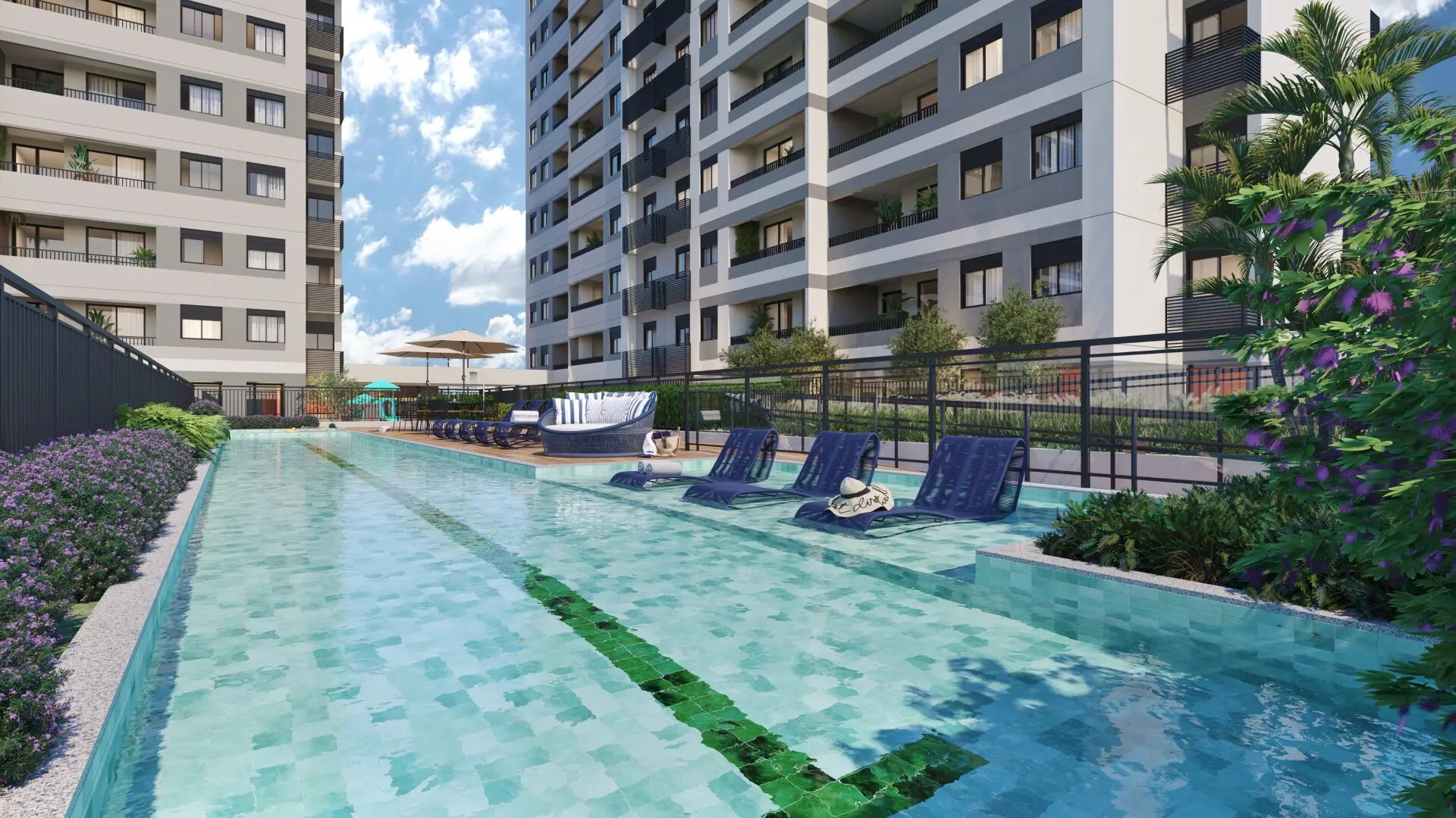 Foto do salão de festas do empreendimento One