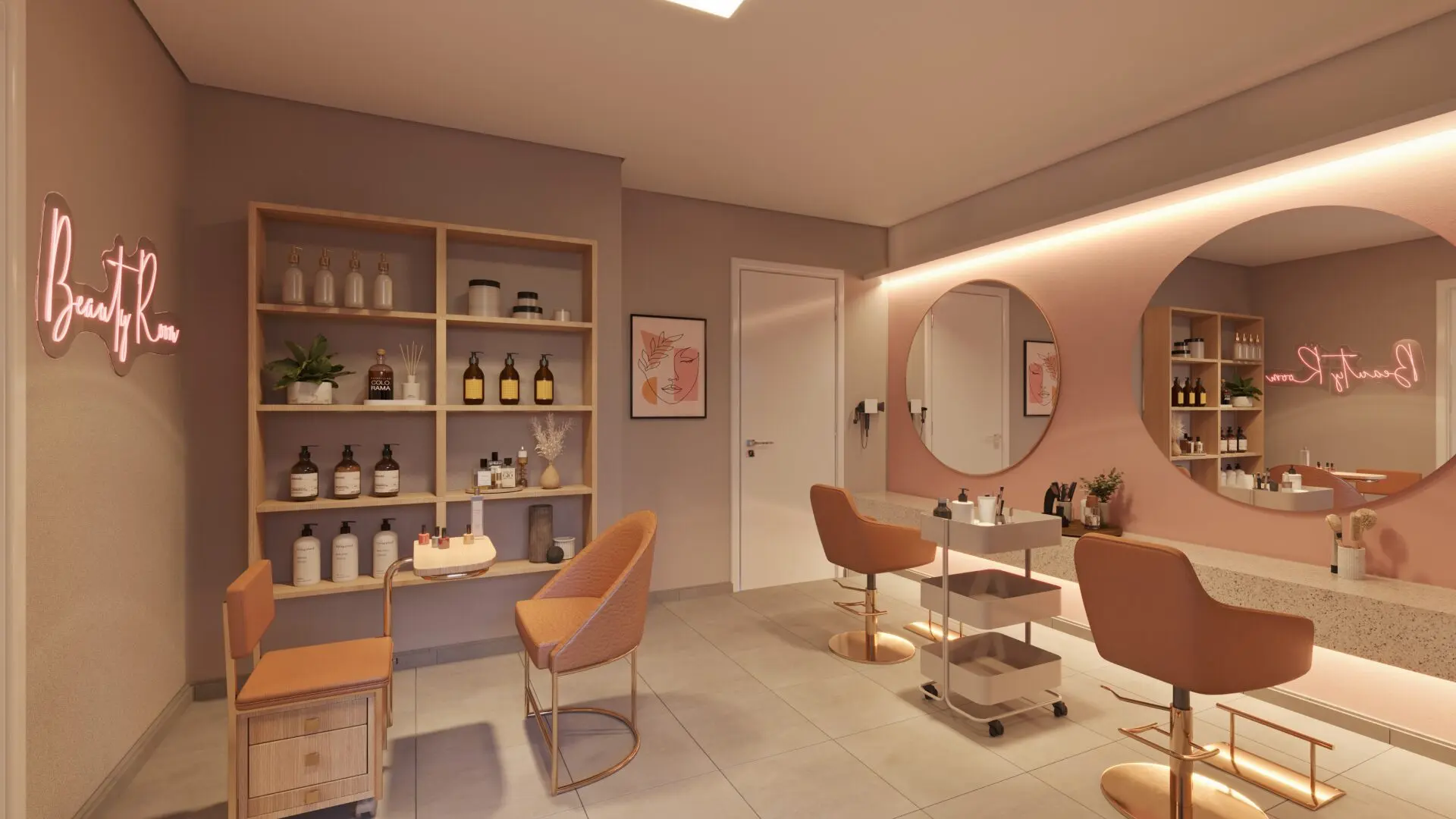 Foto do salão de festas do empreendimento One