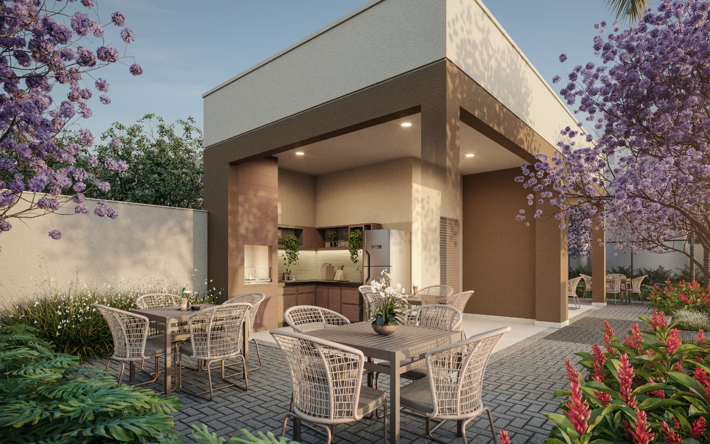 Foto do salão de festas do empreendimento One